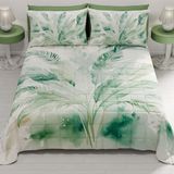 PETTI Artigiani Italiani - Zomersprei voor tweepersoonsbed, 260 x 270 cm, 100 g/m², omkeerbaar, voor tweepersoonsbed, lente, licht dekbed, Palma Salie, 100% Made in Italy