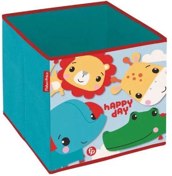 Fisher-Price Opbergbox Animals 31 X 31 X 31 Cm Blauw/groen