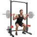 SPORTNOW Power Tower multifonctionnel capacité de charge 500 kg, rack à squat | barre de traction, station de musculation, supports de disques, bras de sécurité, chaise romaine pour home gym