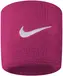 Nike polsband Swoosh Doublewide roze/zwart (2 stuks)