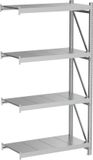 Povag Aanbouwmodel stellingkast - 200x100x50 cm - 4 legniveaus - 300 kg per legniveau - Gegalvaniseerd staal