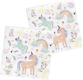 Folat Servetten Unicorns & Rainbows 33 x 33 cm - 20 stuks