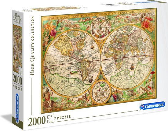 Clementoni - Puzzel 2000 Stukjes High Quality Collection Ancient Map - 32557