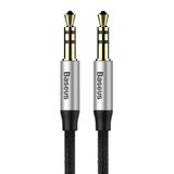 Baseus CAM30BS1 audio kabel 1 m 3.5mm Zwart, Zilver