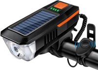 Merkloos / Sans marque Memory Online Limited B.V. Solar & USB Fietslamp Set - 2000mAh Batterij - 200m Bereik + 120dB Hoorn - 5 Geluidsstanden - Waterdicht IPX5 - Voor E-Bike/MTB