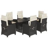VidaXL 9-delige Tuinset met Kussens, Poly Rattan, Grijs