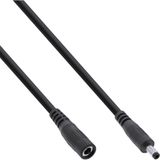 InLine 26855C electriciteitssnoer Zwart 0,5 m EIAJ-02 (4.0 mm, 1.7 mm)