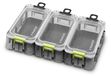 DELPHIN MagNEON, boîte étanche, 8x4,1x2,4cm, transparent-jaune, 3 pcs, 101005949