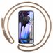 Transparante Google Pixel 9 Pro XL 5G Transparante Beschermhoes met Camelbruin Koord