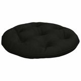 vidaXL Hangstoel Kussen VIANEN 100% Polyester Zwart Ø 50 x 10 cm