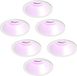 Ledvion – 6x Smart LED Inbouwspot Rond ø81mm – Wit – Dimbaar – Kantelbaar – GU10 – RGB+CCT – 4.9W – IP20