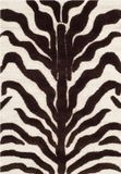 Safavieh Zebra Indoor Handgetuft Vloerkleed, Cambridge Collectie, CAM709, in Ivoor & Bruin, 91 X 152 cm