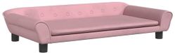 vidaXL Banc pour enfants 100x50x26 cm velours rose