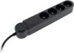 Zenitech bloc de protection contre les surtensions 4 x 16 A + interrupteur - Noir