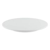 thermohauser Taartplaat van melamine wit, rond, diameter 32,0 x 2,5 cm, met vaste voet, kunststof
