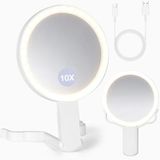 VINATO Opvouwbare make-upspiegel met 10x vergroting en verlichting