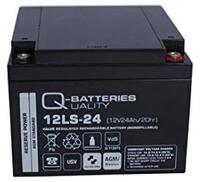 Q-Batteries 12LS-24 12V 24Ah lood-vlies-accu/AGM VRLA met VdS