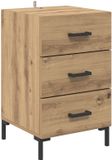 vidaXL Nachtkastje Artisan Eiken 40 x 40 x 66 cm Bewerkt hout