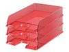 Esselte Europost Solea brievenmand, transparant, 10 stuks, rood transparant, 623601