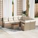 Maison Exclusive - Set de 9 bancs de jardin, beige et crème, en polyrotin