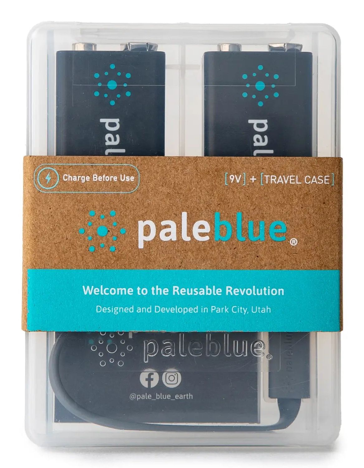 Pale Blue Earth 9V USB Rechargeable Battery (2x) - Lithium - USB Rechargeable
