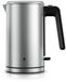 WMF Lono Silk Waterkoker van roestvrij staal, 1,6 l, elektrische waterkoker met kalkfilter, 2400 W, anti-vingerafdrukeffect, opening met één hand, externe waterniveau-indicator, draadloos met aparte
