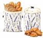 Set de 2 sacs à pain avec imprimé lavande