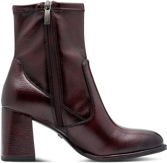 Tamaris Essentials Women's Boots - Merlot Patent - Size 36 - Block Heel - Ankle Boots