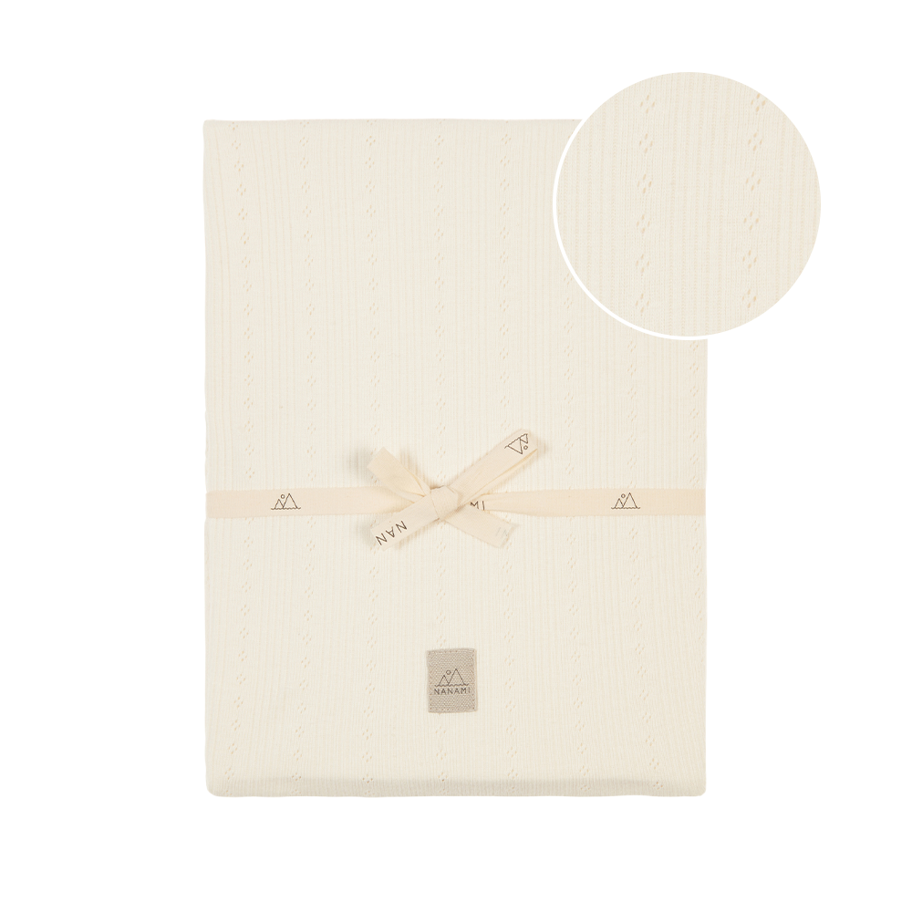 Nanami Hoeslaken Wieg Nanami 40x80/90 Ajour Tricot