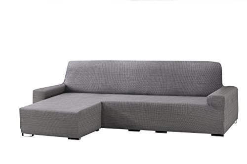 Eysa Aquiles Bi-Elastische Chaise Longue korte arm links, Polyester-Katoen, grijs, 43 x 37 x 14 cm