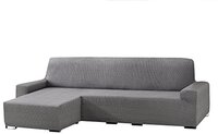 Eysa Aquiles Bi-Elastische Chaise Longue korte arm links, Polyester-Katoen, grijs, 43 x 37 x 14 cm