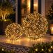 Anna's Collection Lichtbollen - set van 2 - D25 en D35 cm - warm wit - metaal - led