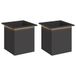 vidaXL Jardinière de jardin avec LED 2 pc Noir 40 x 40 x 40 cm Acier