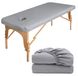 Housse de chaise Housse de fauteuil de massage avec trou pour le visage 70 x 190 cm Imperméable Gris