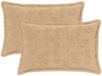vidaXL Kussensloop 2 st houten crèmekleurig 50 x 70 cm