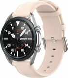 By Qubix - Classic leren bandje - Roze - Smartwatch bandje 22mm