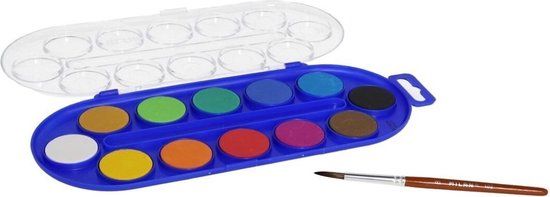 Milan Waterverfset Met Penseel Junior 13-delig - Multicolor