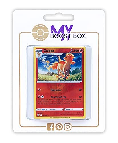 my-booster Galopa (Rapidash) 22/189 Holo Reverse - Myboost X Epée et Bouclier 10 Astres Radieux - Doos met 10 Franse Pokemon kaarten