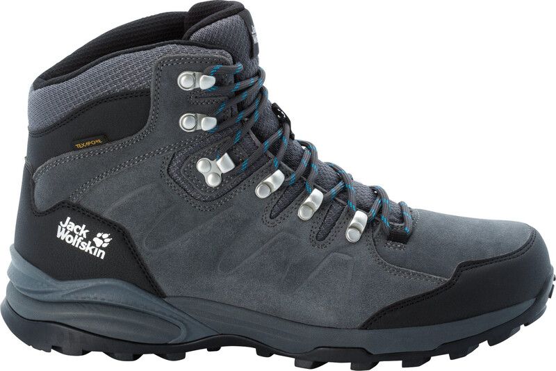 Jack Wolfskin Refugio Texapore Mid Men's Trekking Shoes - Grey/Black - UK 10 / EU 44.5