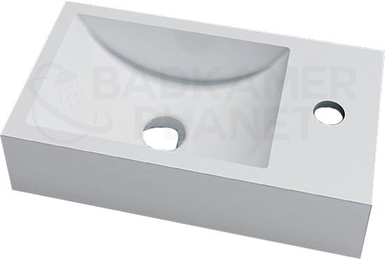 Badkamerplanet SOLID SURFACE FONTEIN RECTO 40X22X10 CM
