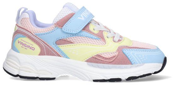 Vingino VIN826032-770 Meisjes Lage Sneakers - Roze - Leer/Suède - Veters Met Klittenband