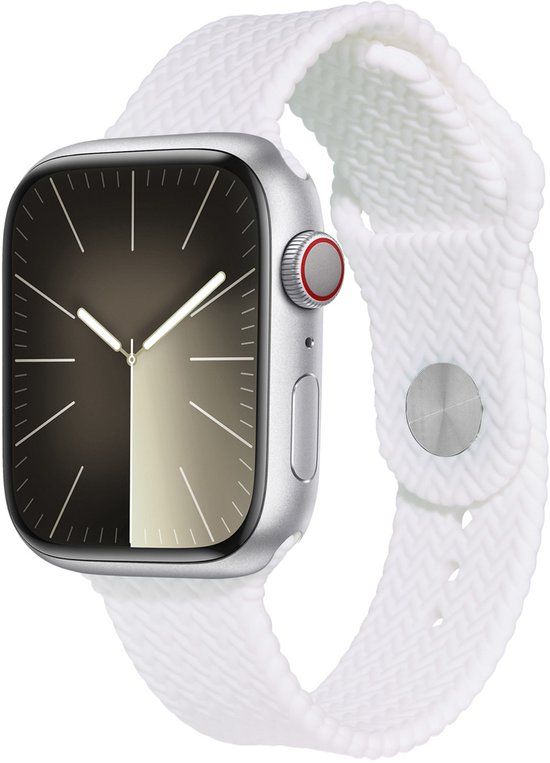 imoshion Siliconen geweven bandje voor de Apple Watch | 44/45/46/49 mm - Wit