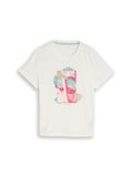 Tom Tailor - T-shirt met print - Maat XL - Whisper White