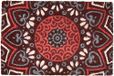 Excelsa Mandala Red Entree Deurmat Kokosvezel 40 x 60 cm