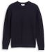 Tom Tailor Pull en maille à col rond - Taille L - bleu captain