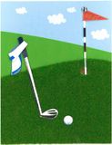 ARTEBENE : Drapeau de golf noir, format carte, 10x15 cm