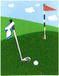 ARTEBENE : Drapeau de golf noir, format carte, 10x15 cm