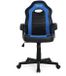 Ranqer Junior Warrior - Fauteuil de jeu pour Enfants - Ergonomique - Réglable en hauteur - Confortable - Convient pour le jeu et l'étude - Noir / Bleu