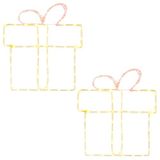 VidaXL Silhouette de fenêtre de Noël avec éclairage loviisa 2 pcs 160 LED
