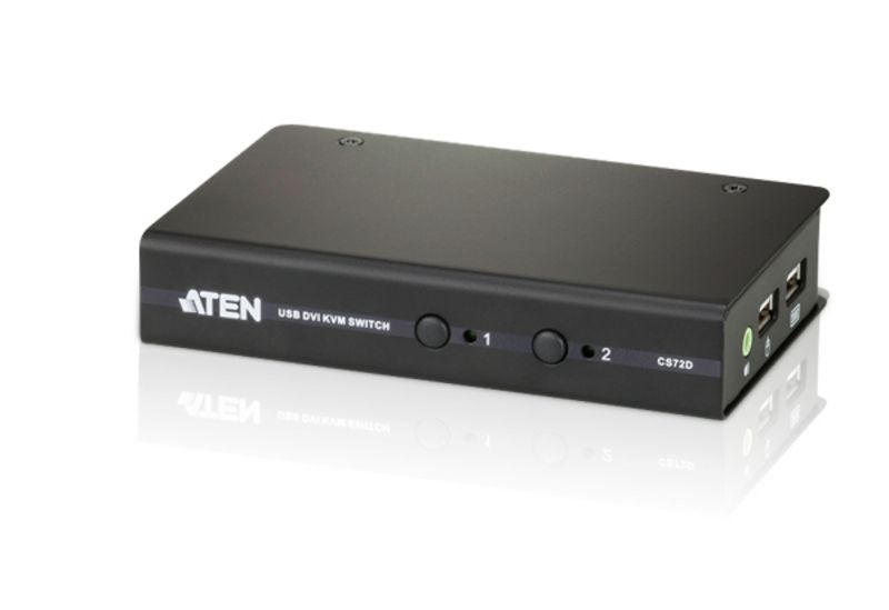 ATEN CS72D KVM Switch - 1.2m Cable - Black